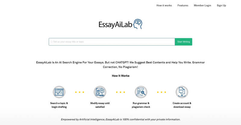 Essay AI Lab là công cụ tạo bài luận bằng AI miễn phí